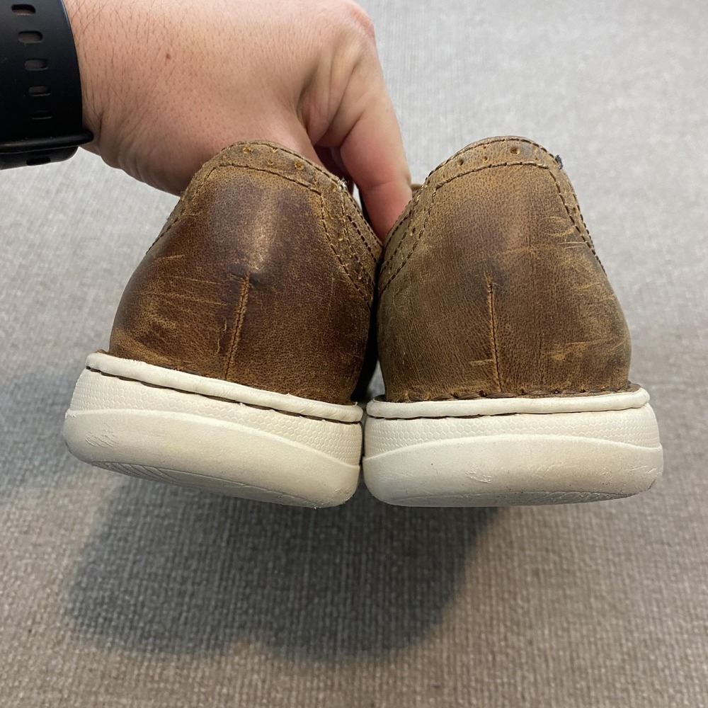 Born Shoes Mens Size‎ 10 Brown Leather Wingtip Lace Up Casual Comfort Sneakers - Picture 6 of 10